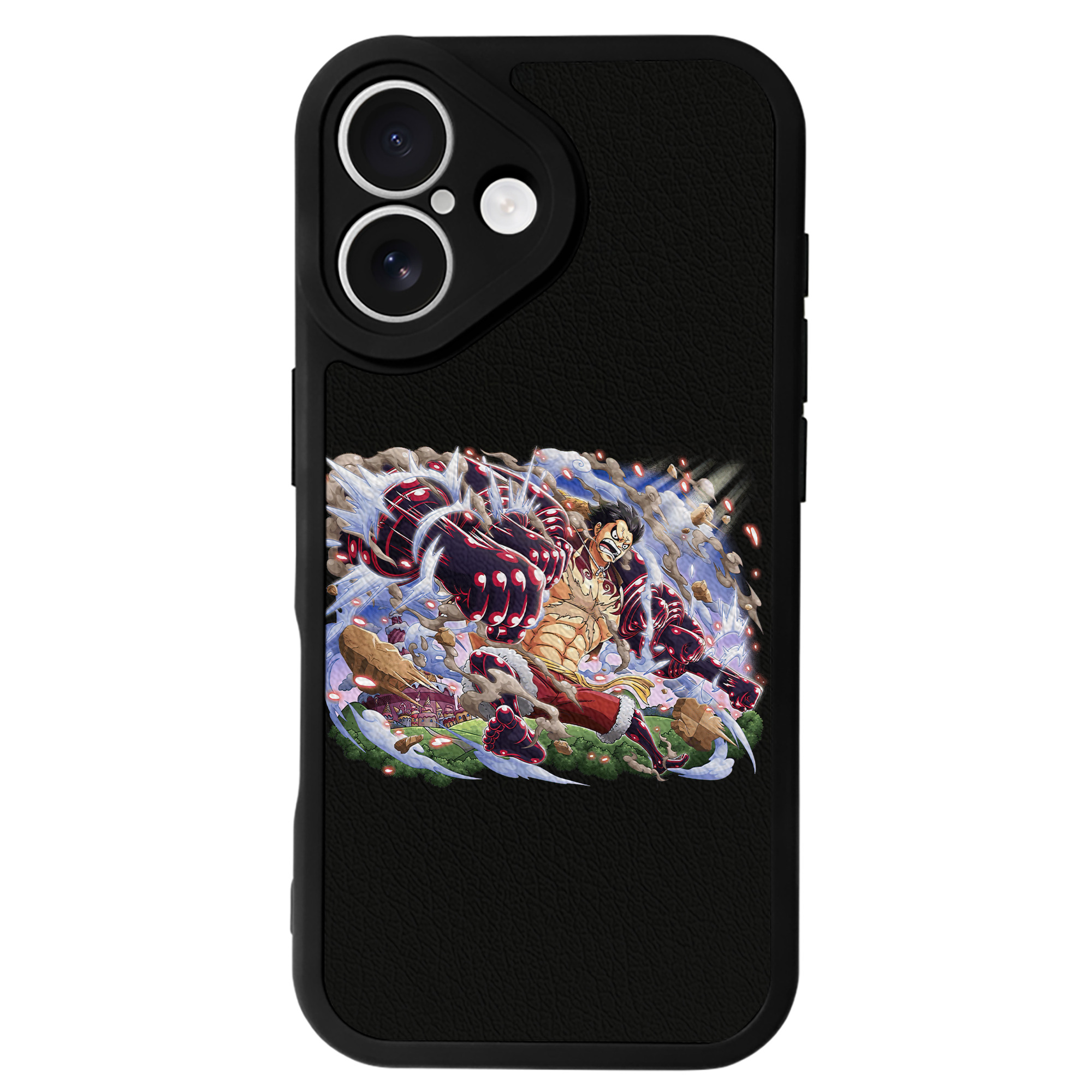 （画像用） ワンピース モンキー・D・ルフィ ONE PIECE Monkey D. Luffy 【iPhone 16シリーズ対応】シリコンスマホケース（レザー調） 材質：シリコン